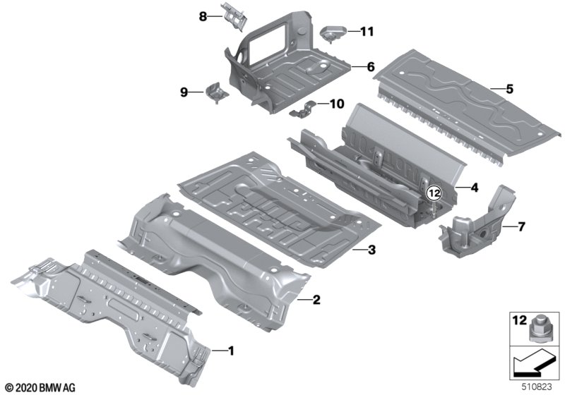 Dno bagażnika, elementy dodatkowe  (41_3363) dla BMW 4' G82 M4 M4 Comp. M xDrive Cou ECE