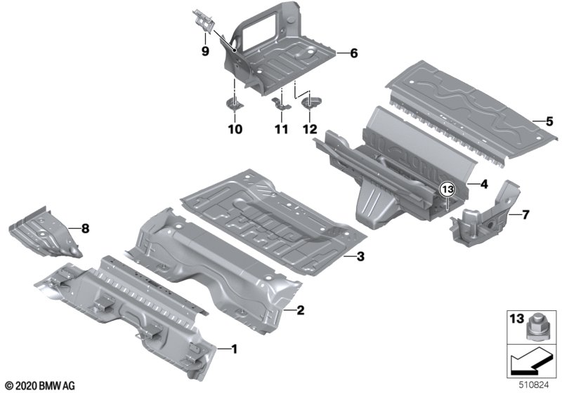 Dno bagażnika, elementy dodatkowe  (41_3364) dla BMW 4' G23 420d Cab ECE