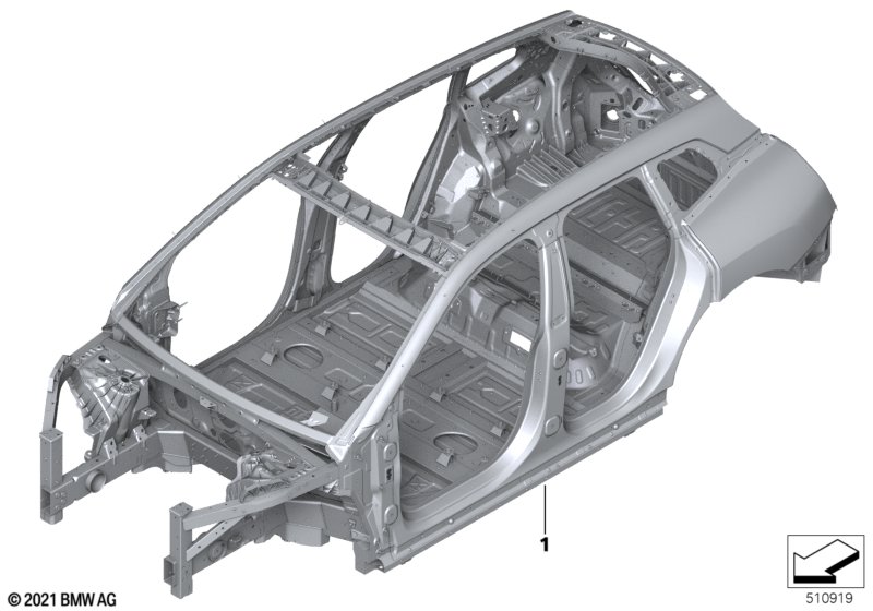 Szkielet karoserii  (41_3377) dla BMW i iX I20 iX xDrive50 SAV ECE