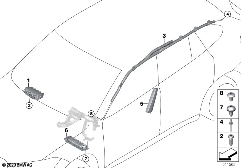 Poduszka powietrzna  (72_0883) dla BMW X2 F39 X2 20i SAC ECE