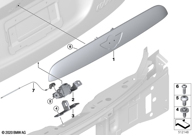System zamykania tylnej klapy  (41_3461) dla MINI F55 LCI Cooper S 5-drzwiowy ECE