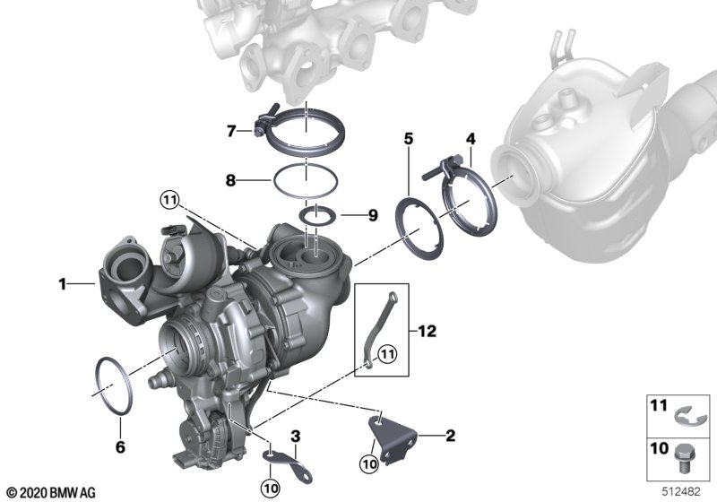 Turbosprężarka ze smarowaniem  (11_8119) dla BMW X5 G05 X5 25dX SAV ECE