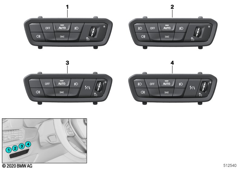 Panel obsługi świateł  (61_7047) dla BMW X7 G07 X7 40iX SAV ECE