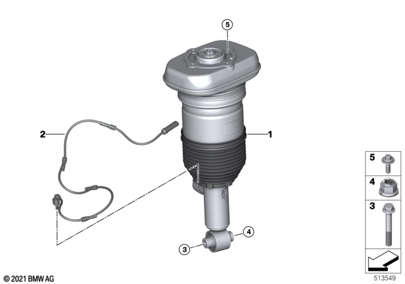 Amortyzator pneumatyczny tylny  (33_2880) dla BMW i iX I20 iX xDrive40 SAV ECE