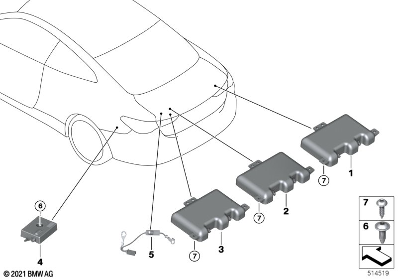 Elementy pojedyncze anteny  (65_3330) dla BMW 4' G23 430i Cab ECE