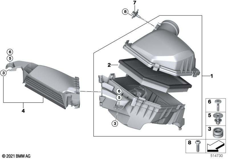 Tłumik szmerów ssania/prowad. powietrza  (13_2530) dla BMW X1 U11 X1 23iX SAV ECE