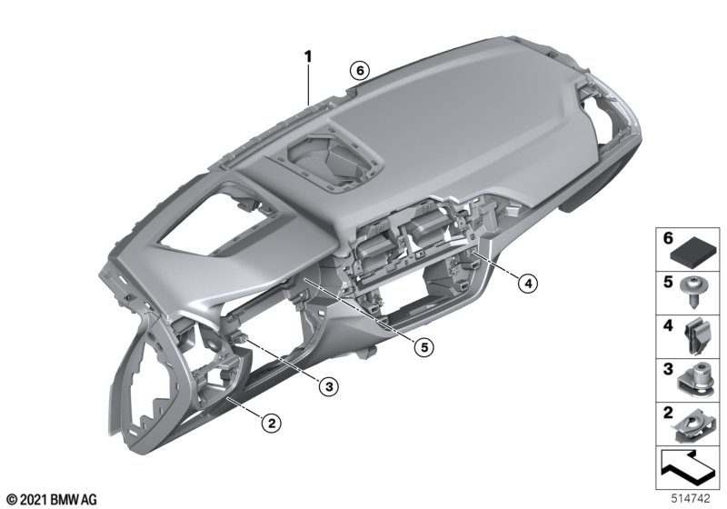 Tapicerka deski rozdzielczej  (51_Z585) dla BMW X4 G02 LCI X4 30dX SAC ECE