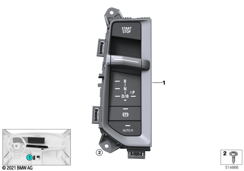 Przełącznik zmiany biegów  (61_8038) dla BMW 7' G70 i7 eDrive50 Lim ECE