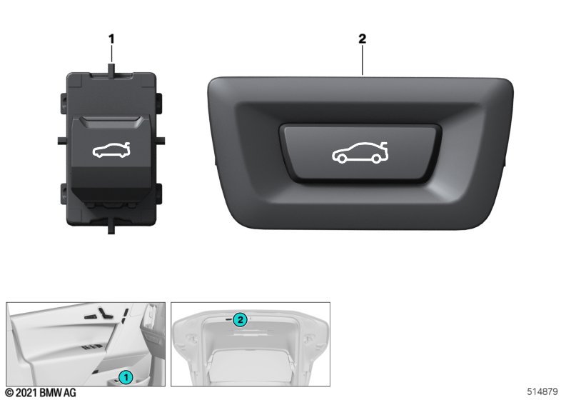 Przełącznik sterowania tylnej klapy  (61_7191) dla BMW i iX I20 iX xDrive50 SAV ECE
