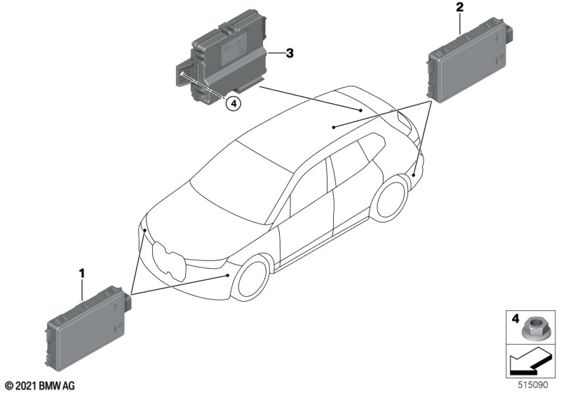 Czujnik radar./sterownik blisk.zasięgu  (66_0641) dla BMW i iX I20 iX M60 SAV ECE