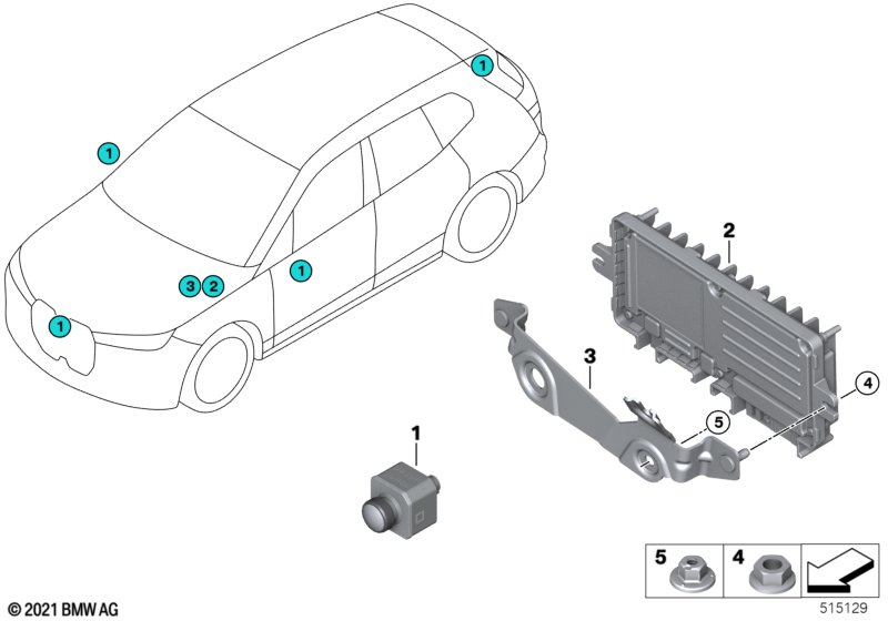 Kamera Ultrasonic Automated Parking  (66_0647) dla BMW i iX I20 iX M60 SAV ECE