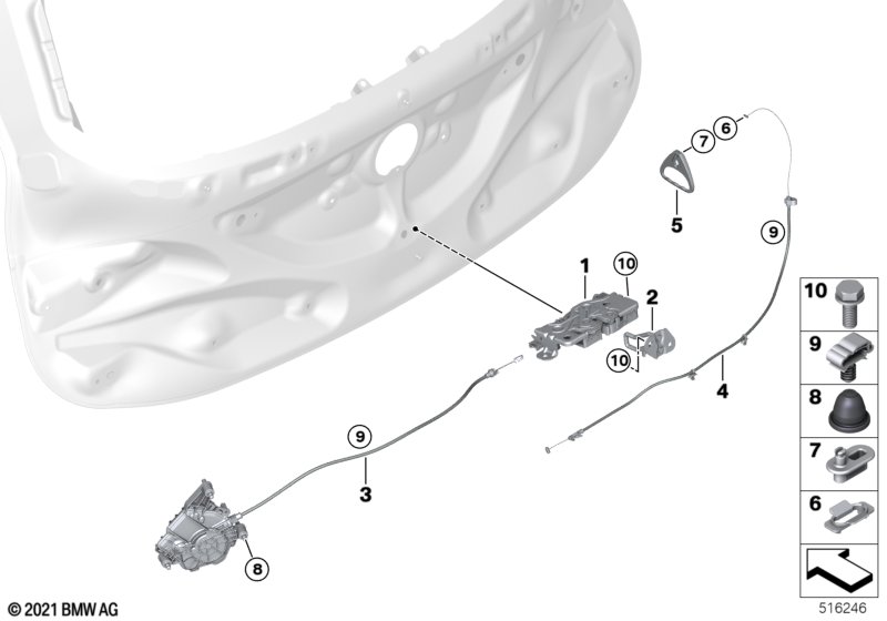 System zamykania tylnej klapy  (41_3635) dla BMW i iX I20 iX xDrive50 SAV ECE