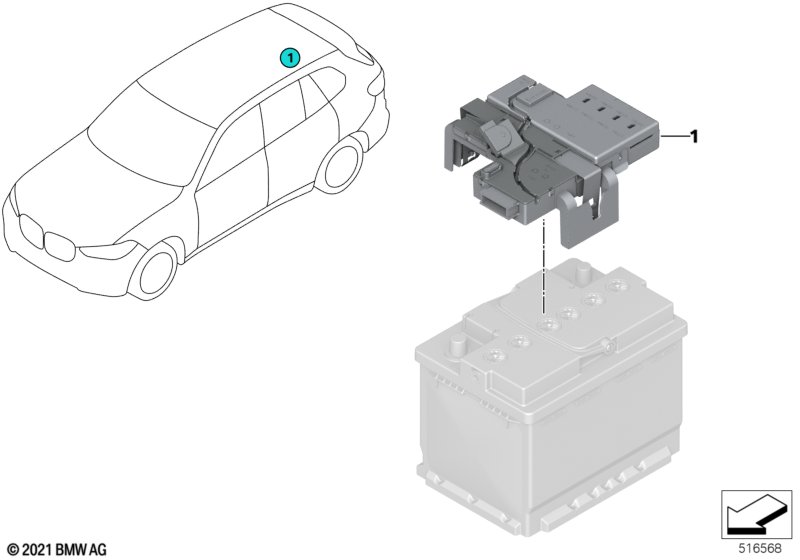 Rozdzielacz prądu  (61_7341) dla BMW X3 G01 LCI X3 18d SAV ECE