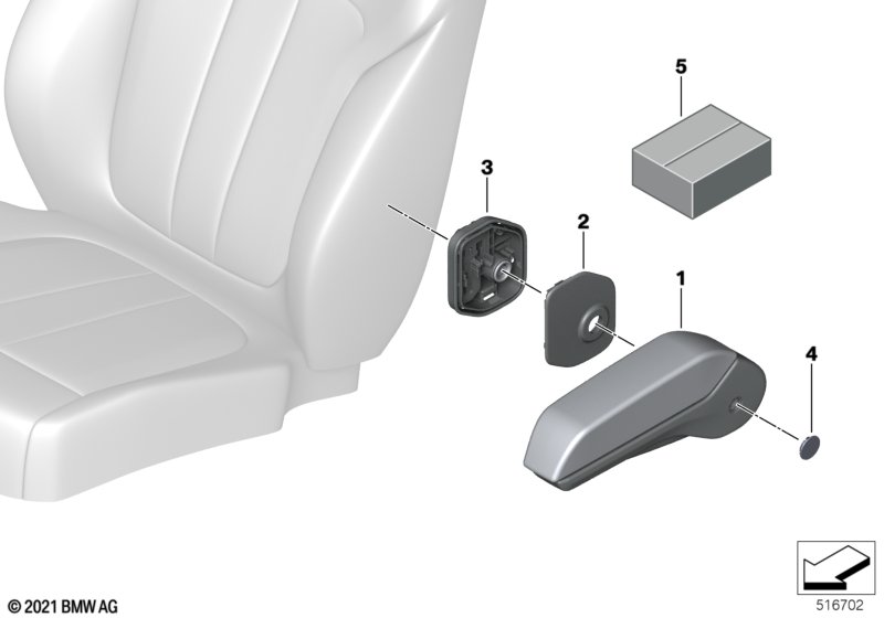 Podłokietnik środkowy na kanapie  (52_4596) dla BMW X7 G07 X7 40iX SAV ECE