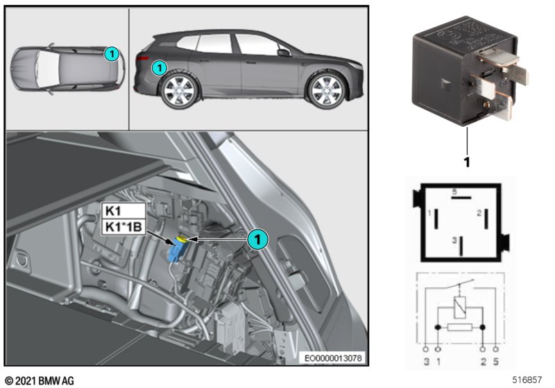 Przekaźnik amortyzatora osi K1  (61_7350) dla BMW i iX I20 iX M60 SAV ECE