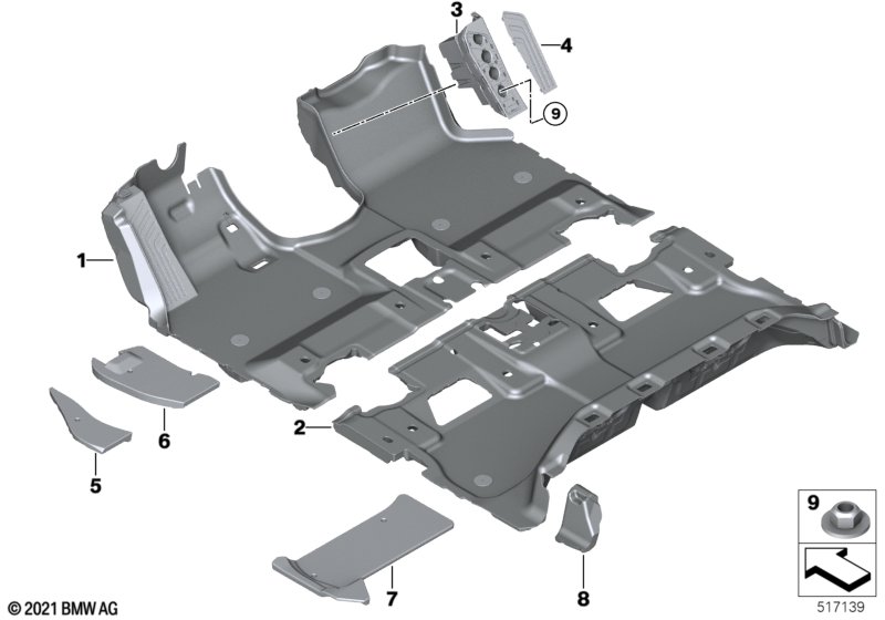 Wykładzina podłogowa  (51_Z827) dla BMW i iX I20 iX xDrive40 SAV ECE