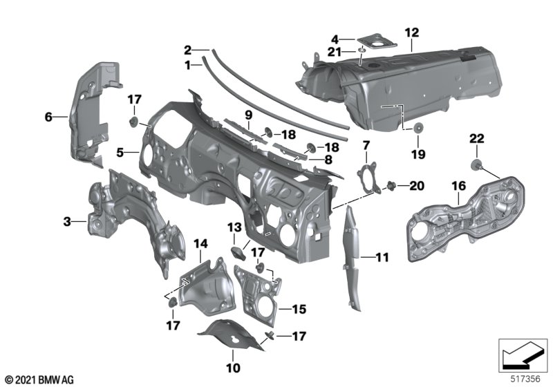 Izolacja dźwiękowa przednia  (51_A570) dla BMW TMC Supra LCI Supra 20i Cou ECE