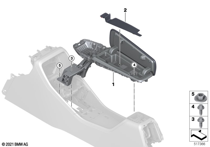 Podłokietnik konsoli środkowej  (51_Z870) dla BMW X1 U11 iX1 xDrive30 SAV ECE