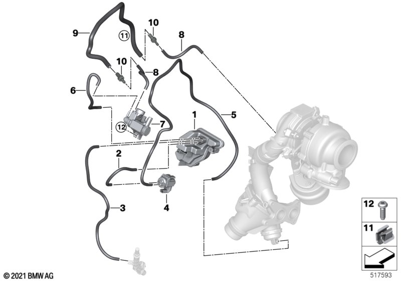 Sterowanie podciśnieniowe-AGR  (11_7386) dla BMW 2' F44 Gran Coupé 218d Gra ECE