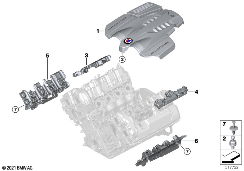 Akustyka silnika  (11_9121) dla BMW 8' G16 Gran Coupé BMW ALPINA B8 Gra ECE
