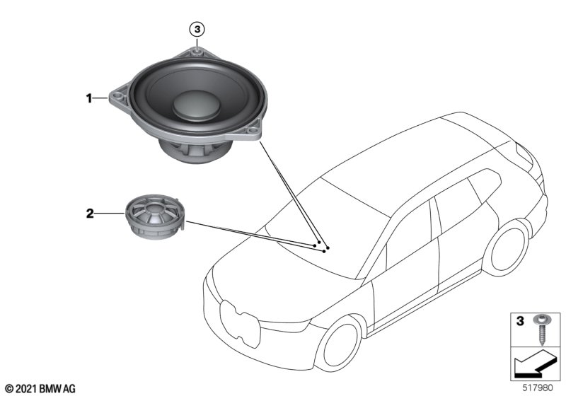 Głośnik tablicy przyrządów  (65_3391) dla BMW i iX I20 iX xDrive50 SAV ECE