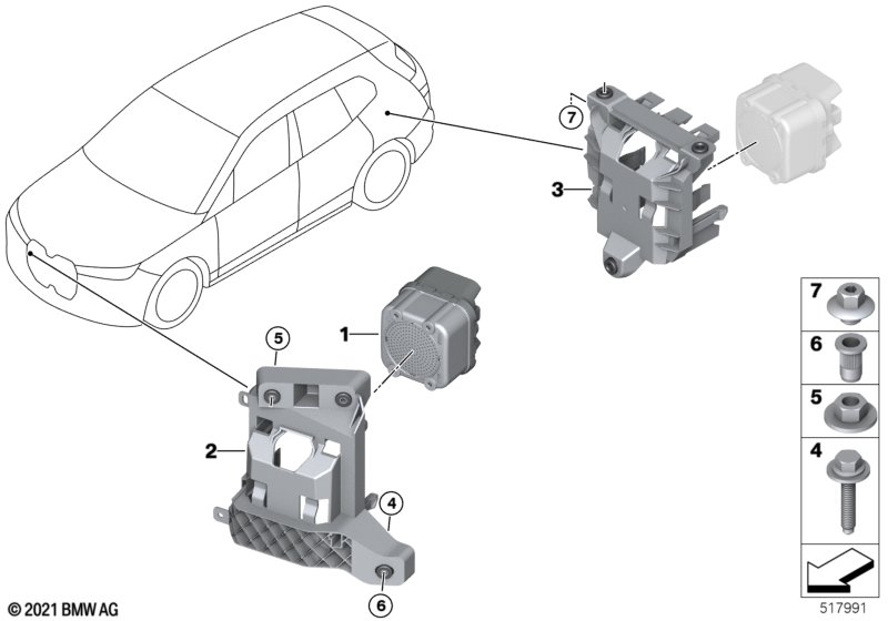 Vehicle Sound Generator  (65_3398) dla BMW i iX I20 iX xDrive50 SAV ECE