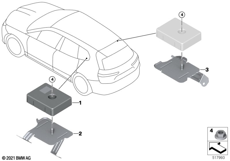 Pojedyncze części skrzynki antenowej  (65_3400) dla BMW i iX I20 iX xDrive50 SAV ECE