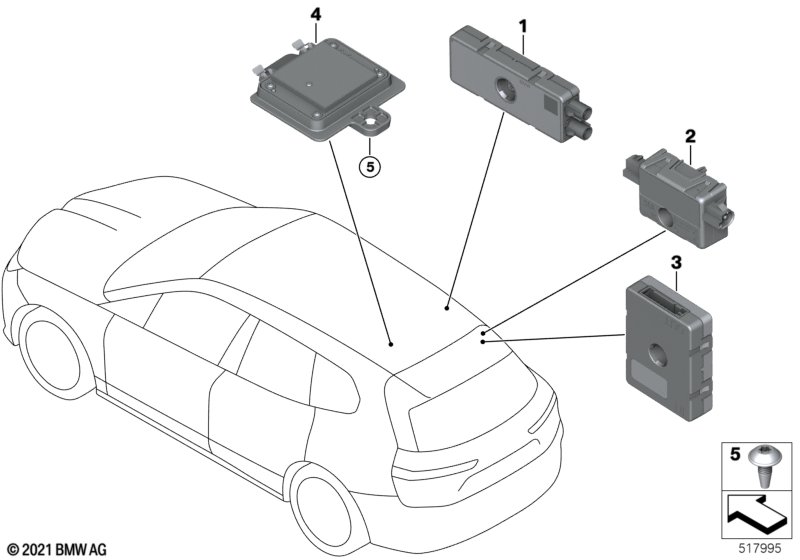 Poj.elem.wzmacn.antenowego Diversity  (65_3402) dla BMW i iX I20 iX xDrive50 SAV ECE