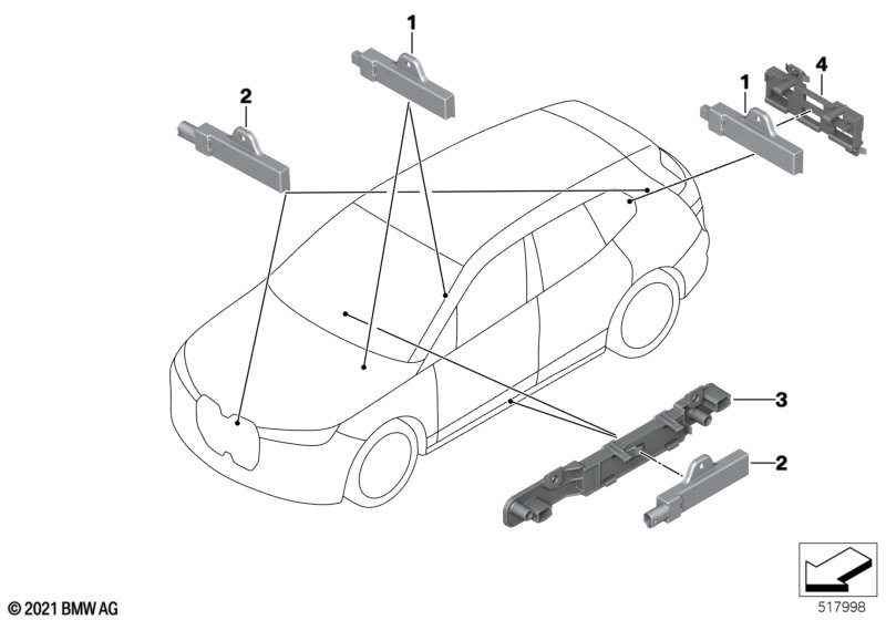 Poj. części anteny funkc. dost. komf.  (65_3405) dla BMW i iX I20 iX xDrive50 SAV ECE