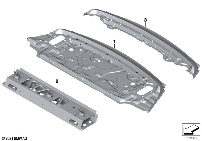 Ściana działowa bagażnika  (41_3695) dla BMW 8' G16 Gran Coupé BMW ALPINA B8 Gra ECE