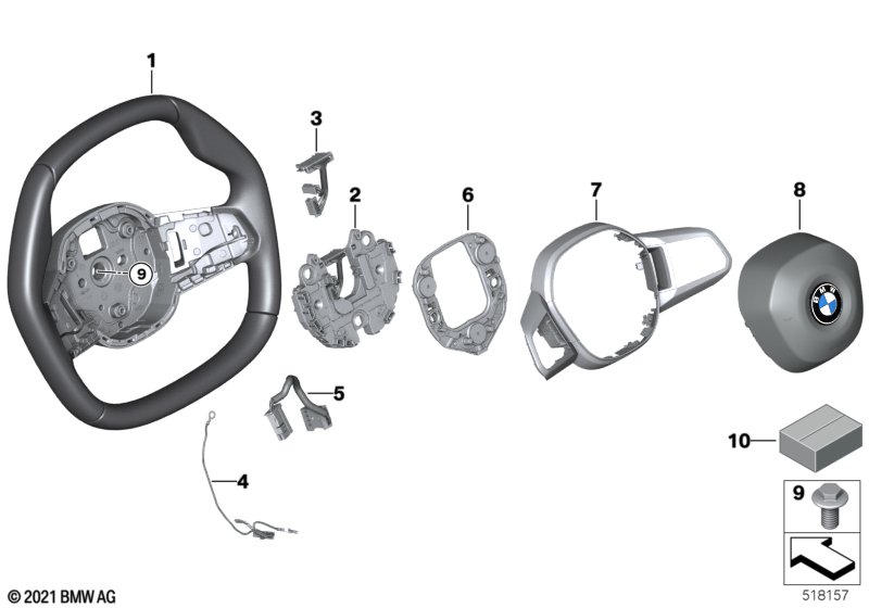 Kierownica wielofunk. z pod. pow.  (32_2823) dla BMW i iX I20 iX M60 SAV ECE