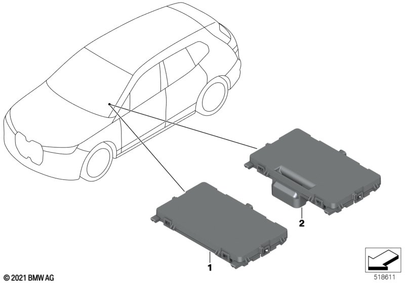 Pojed.części syst.telefonicznych WCA/NFC  (84_1366) dla BMW i iX I20 iX xDrive50 SAV ECE