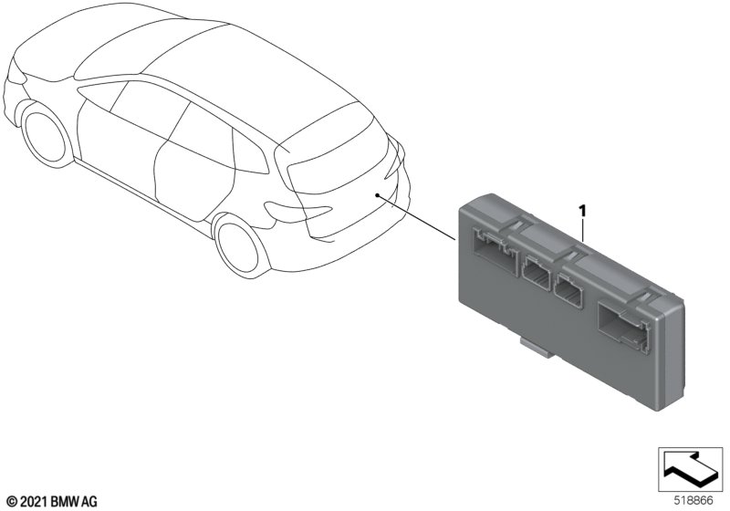Sterownik modułu funkc. tylnej klapy  (61_7574) dla BMW X1 U11 X1 18d SAV ECE