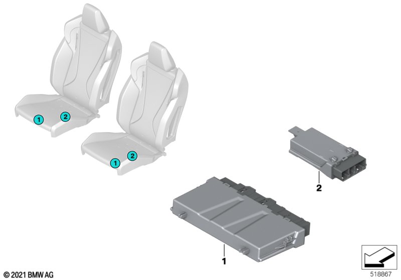 Sterownik modułu fotela  (61_7575) dla BMW X1 U11 X1 20iX SAV ECE