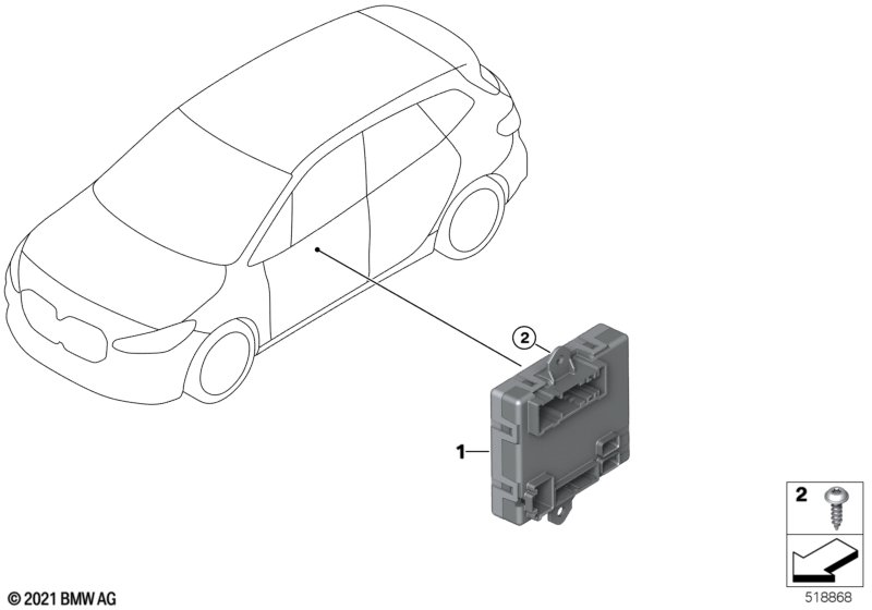 Sterownik drzwi po str.kierowcy  (61_7576) dla BMW X1 U11 iX1 xDrive30 SAV ECE