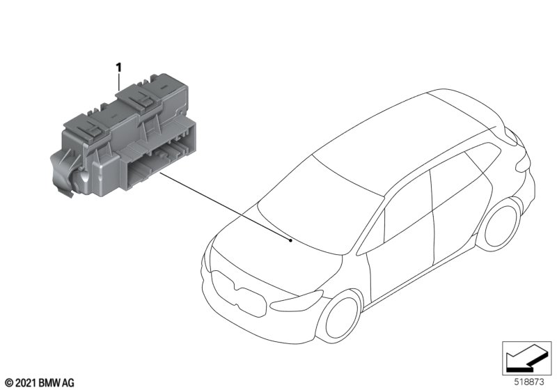 Rozdzielacz prądu modułu LIN  (61_7581) dla BMW 2' U06 Active Tourer 220i Act ECE