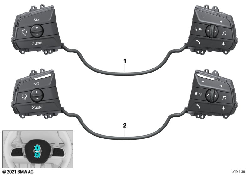 Przełącznik kierownicy wielofunkcyjnej  (61_7605) dla BMW X1 U12 iX1 xDrive30L SAV ECE