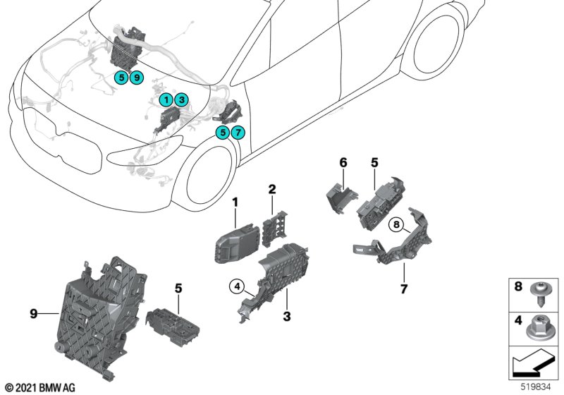 Rozdzielacz prądu/rozdzielacz B+ prz.  (61_7649) dla BMW X1 U11 X1 25eX SAV ECE