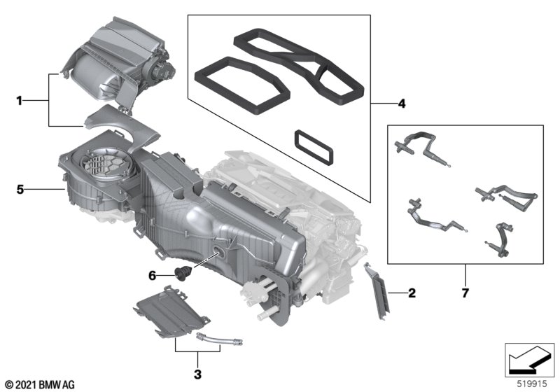 Części obudowy ogrzewania/klimatyzacji  (64_2152) dla BMW X5 G05 X5 30dX SAV ECE