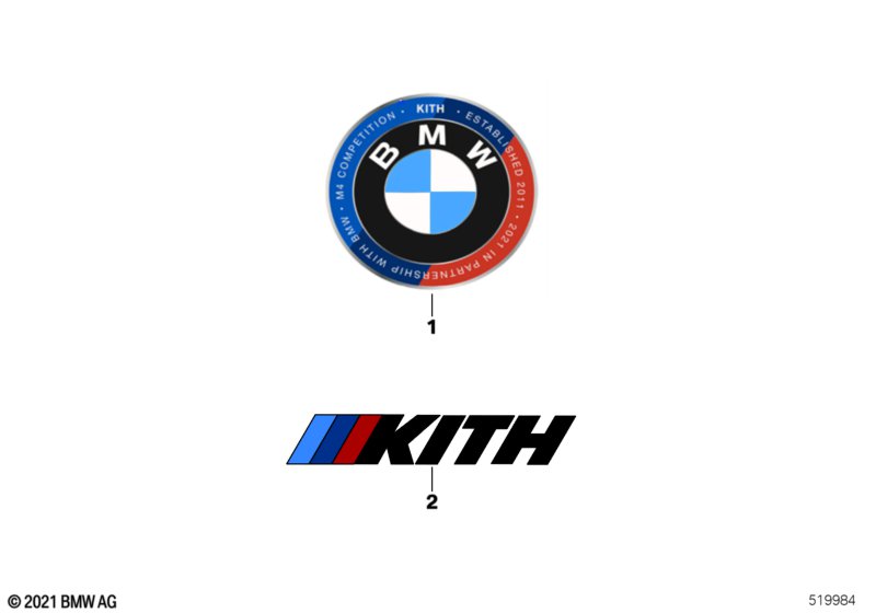 Indywidualne emblematy / napisy  (91_1727) dla BMW 4' G82 M4 M4 Cou ECE