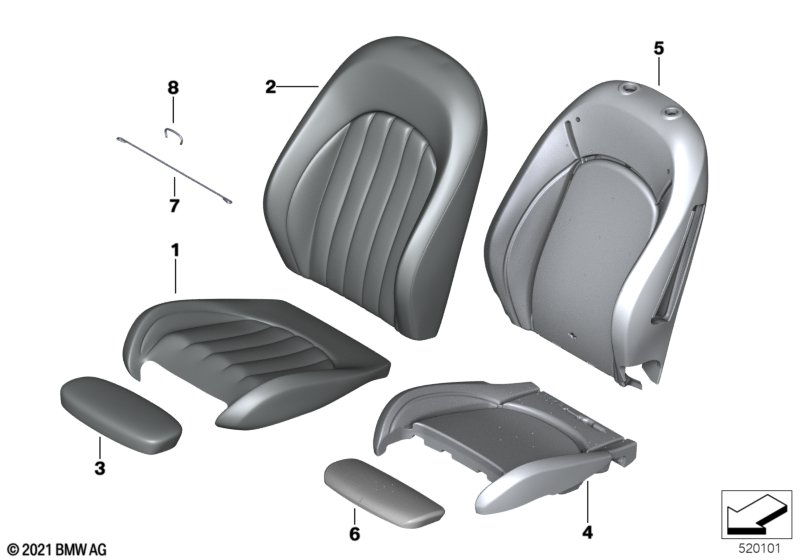 Prz.fot.,tapic.i obicie fot.w kszt.fajki  (52_4875) dla MINI Clubman F54 LCI Cooper S Clubman ECE