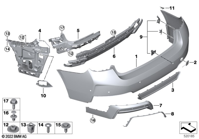 Obudowa tylna  (51_B145) dla BMW i3L G28 BEV Saloon i3 eDrive40L Lim ECE