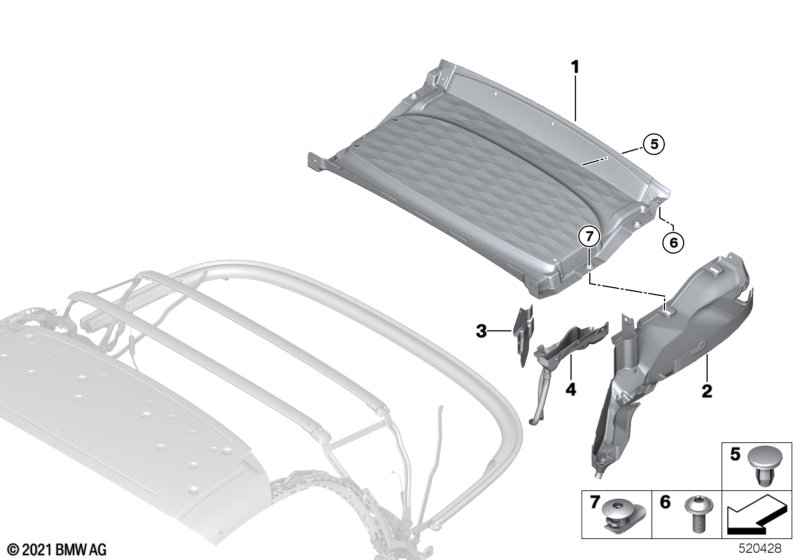 Pojemnik na dach składany  (54_0644) dla BMW Z4 G29 Z4 M40i Roa ECE