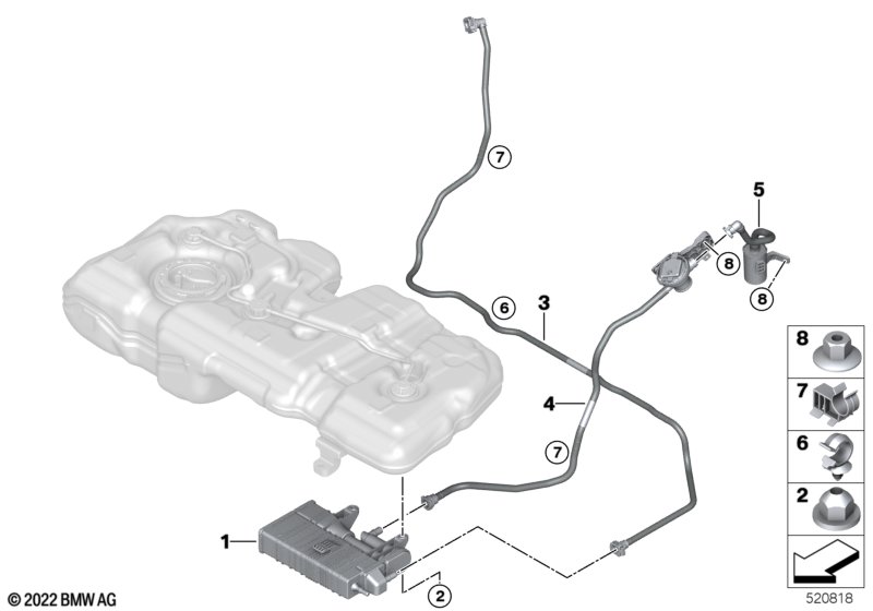 Filtr z węglem aktywnym/Odp. paliwa  (16_1661) dla BMW X1 U12 X1 20Li SAV ECE