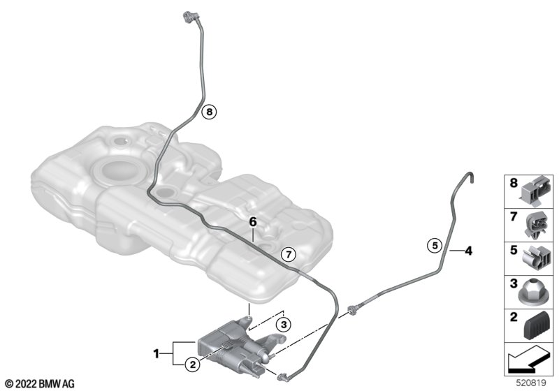 Filtr z węglem aktywnym/Odp. paliwa  (16_1517) dla BMW 2' U06 Active Tourer 218i Act ECE