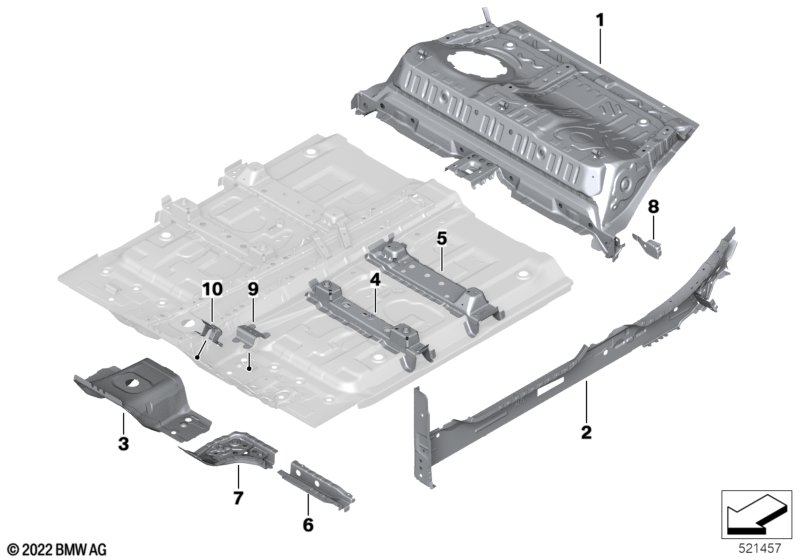 Ścianka działowa bagażnika/elem. podł.  (41_3706) dla BMW 2' U06 Active Tourer 225eX Act ECE