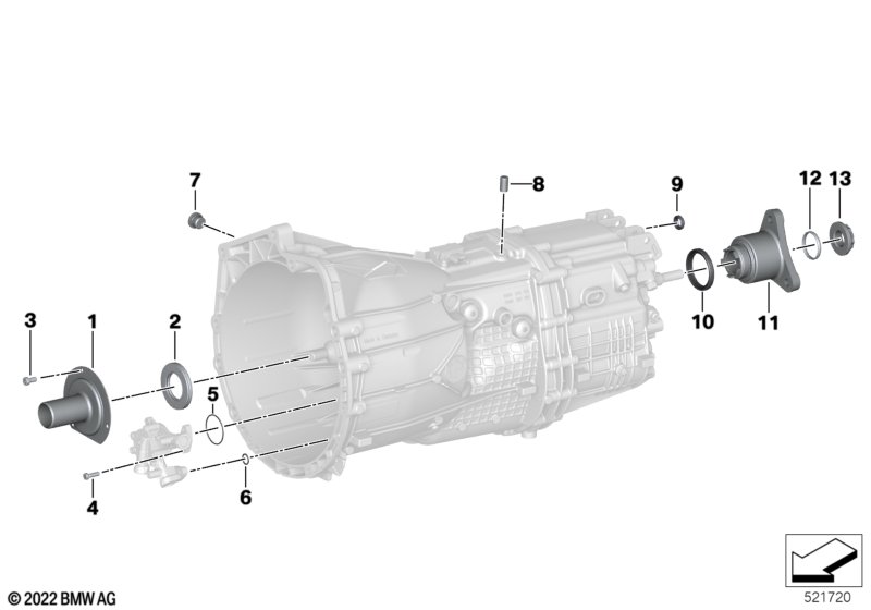 Elementy pojedyncze skrzyni biegów  (23_1559) dla BMW TMC Supra LCI Supra M40i Cou ECE