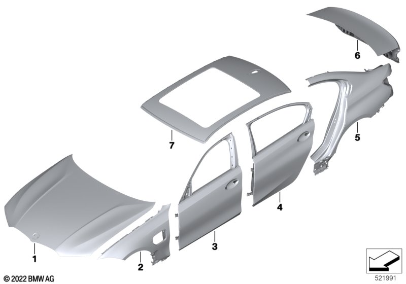 Zewn. pokrycie  (41_3787) dla BMW i3L G28 BEV Saloon i3 eDrive40L Lim ECE