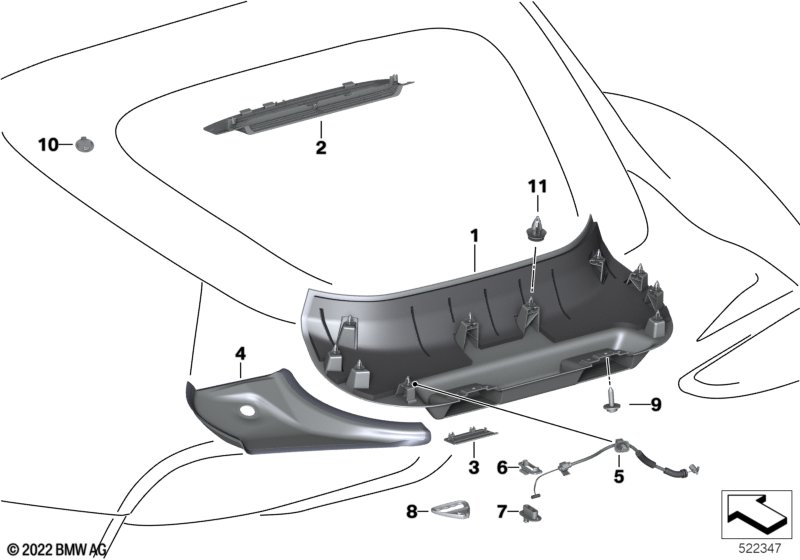 Obudowa pokrywy bagażnika  (51_9955) dla BMW TMC Supra LCI Supra 30i Cou ECE
