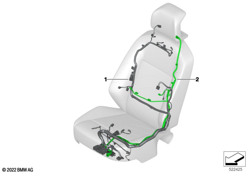 Zestaw kabli przedniego fotela  (61_7749) dla BMW 7' G70 i7 M70 xDrive Lim ECE